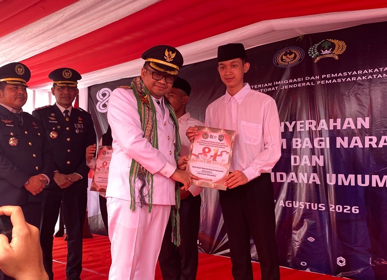 Penyerahan Remisi HUT ke-81 RI di Lapas Tenggarong. (Irvan/dutakaltimnews.com)