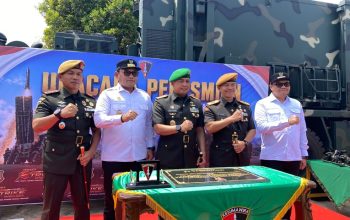 Peresmian Satuan Yonarmed 22/ Kesumawira, Desa Jembayan, Kecamatan Loa Kulu. (Irvan/dutakaltimnews.com)