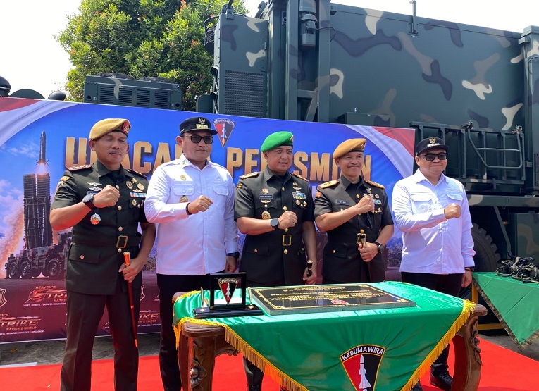 Peresmian Satuan Yonarmed 22/ Kesumawira, Desa Jembayan, Kecamatan Loa Kulu. (Irvan/dutakaltimnews.com)