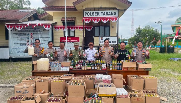 Razia Miras di Tabang, Polisi Sita 669 Botol Miras Ilegal