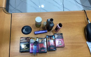 Barang-Barang Milik Pelajar Yang di Sita Petugas. (Irvan/dutakaltimnews.com)
