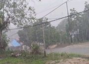 Hujan Deras Disertai Angin Kencang di Tenggarong (Istimewa)