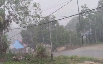 Hujan Deras Disertai Angin Kencang di Tenggarong (Istimewa)