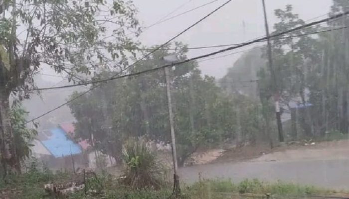 Angin Kencang Bikin Pengendara Panik, Hujan Turun di Tengah Karhutla Gambut Kukar