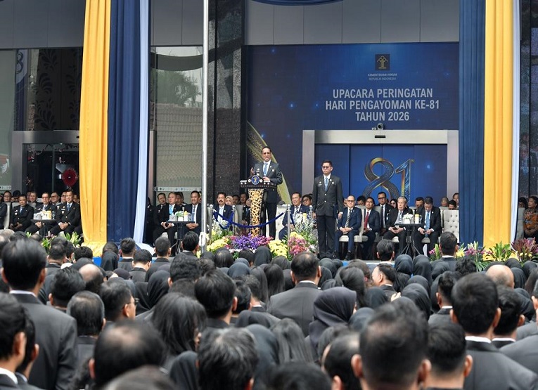 Upacara Peringatan Hari Pengayoman Ke – 81 Tahun 2026. (Dok. Kementerian Hukum)