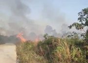 Kebakaran Lahan di Saliki Belum Padam, Helikopter Dikerahkan Lakukan Penyiraman