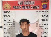 Pelaku Saat Diamankan di Polsek Muara Kaman (Dok. Polsek Muara Kaman)