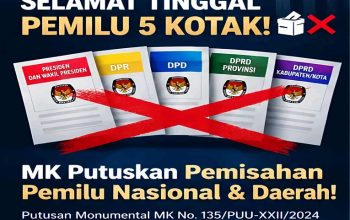 Komisi Pemilihan Umum (KPU) Kabupaten Kutai Kartanegara (Kukar) masih menunggu arahan dari KPU Republik Indonesia (KPU RI) terkait tindak lanjut putusan Mahkamah Konstitusi (MK) yang memisahkan pelaksanaan pemilu nasional dan pemilu daerah.