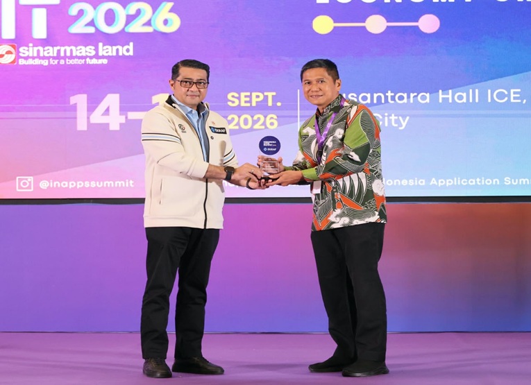 Kementerian Agraria dan Tata Ruang/Badan Pertanahan Nasional (ATR/BPN) meraih Penghargaan IN-Apps Digital Award 2026 kategori Aplikasi Pelayanan Publik. (Dok: Kementerian Agraria dan Tata Ruang)