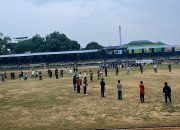 Suasana Latihan Tari Massal di Stadion Rondong Demang. (Irvan/dutakaltimnews.com)