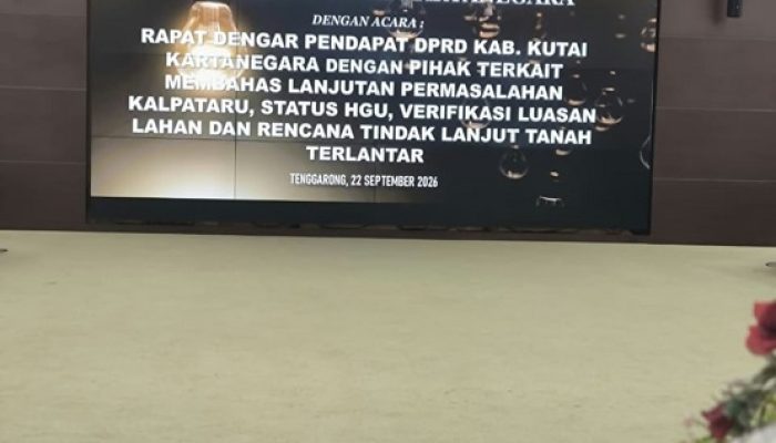 DPRD Kukar Dorong HGU Kalpataru Segera Diproses sebagai Tanah Terlantar