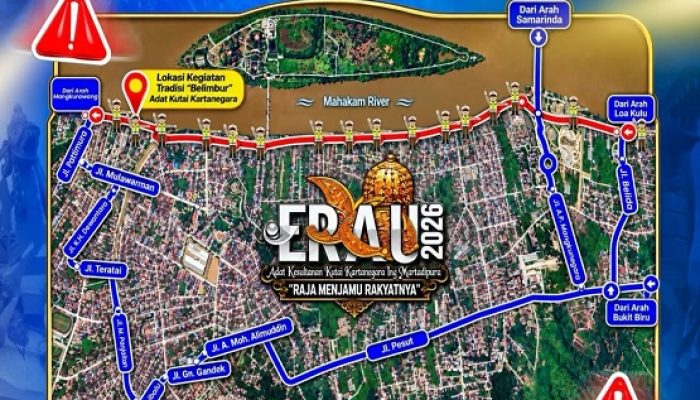 Belimbur Erau 2026, Satlantas Kukar Siapkan Pengalihan Arus Lalu Lintas