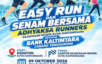 Jaga Kebugaran dan Kekompakan, Kejari Kukar Gelar Easy Run dan Senam Bersama 3 Player Easy Run Senam Bersama Adhyaksa Runners Kejaksaan Negeri Kutai Kartanegara Bersama Bank Kaltimtara. (Dok. Kejari Kukar)