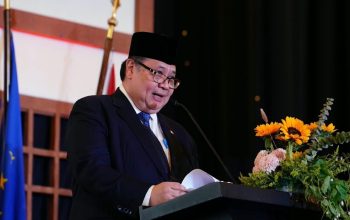 Menteri Koordinator Bidang Perekonomian Airlangga Hartarto saat memberikan Congratulatory Remarks pada German Unity Day 2026, di Jakarta. (Dok. Menteri Koordinator Bagian Ekonomi)