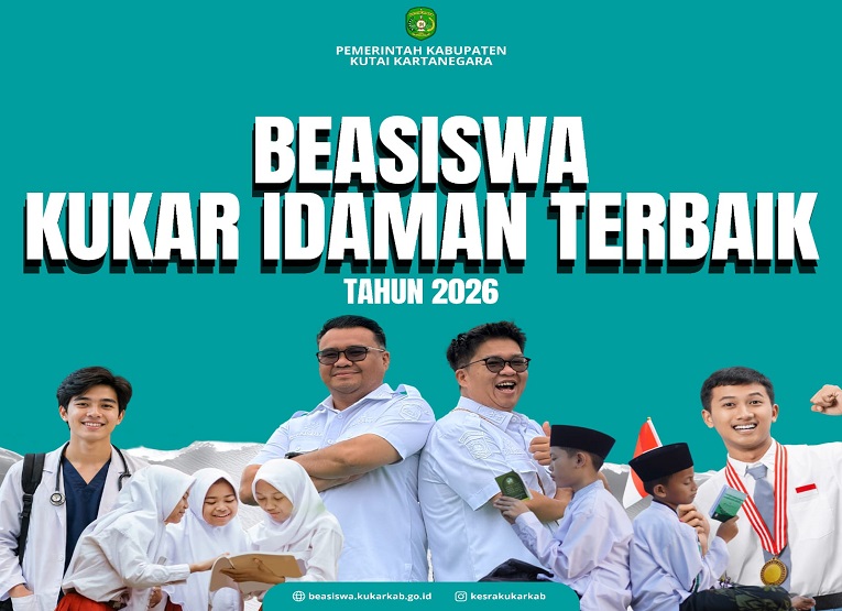 Flayer Beasiswa Kukar Idaman Terbaik 2026 (Dok. Kabag Kesra Kukar)