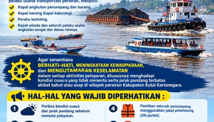 Kabut Tebal di Muara Muntai, Jarak Pandang Pelayaran Hanya 10 Meter