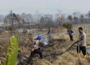 Karhutla Mengancam Kukar, 10 Hektare Lahan di Samboja Barat Terbakar 9 Proses Pemadaman Lahan di Samboja Barat (Dok. Polsek Samboja)