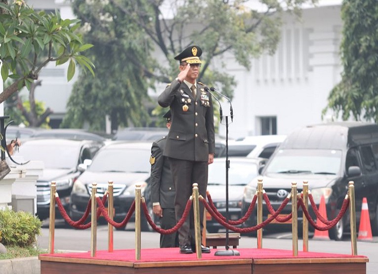 Kementerian Pertahanan Republik Indonesia (Kemhan RI) menggelar Upacara Peringatan Hari Kesaktian Pancasila Tahun 2026 di Lapangan Bhinneka Tunggal Ika, Kemhan, Jakarta. (Dok. Kementerian Ketahanan Republik Indonesia)