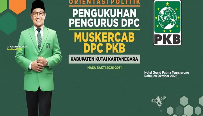 Pengurus DPC PKB Kukar Dikukuhkan, 80 Kader Disiapkan Perkuat Konsolidasi Partai