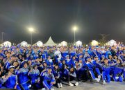 Kontingen Kukar saat pelepasan untuk mengikuti lima ajang olahraga tingkat Provinsi Kalimantan Timur 2026 di Arbizz Space, Tenggarong, Jumat (30/10/2026). (Irvan/dutakaltimnews.com)